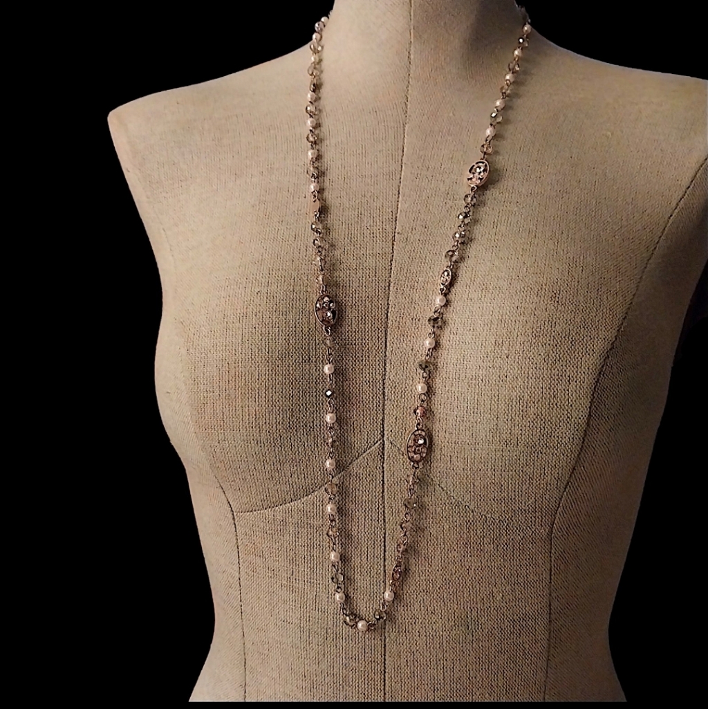 Vivi Gold And Silver Beaded Necklace